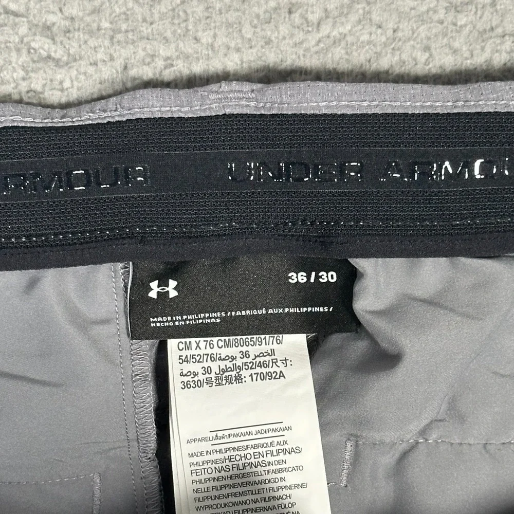 Under Armour Pants Mens 36x30 (Fits 34) Gray‎ Showdown Golf Performance Vented